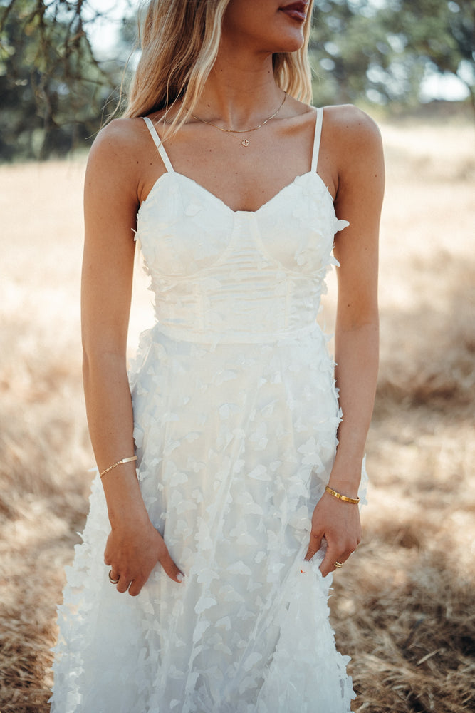 Venice White Butterfly Dress