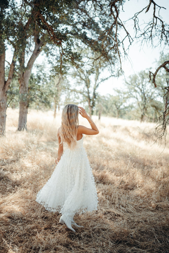 Venice White Butterfly Dress