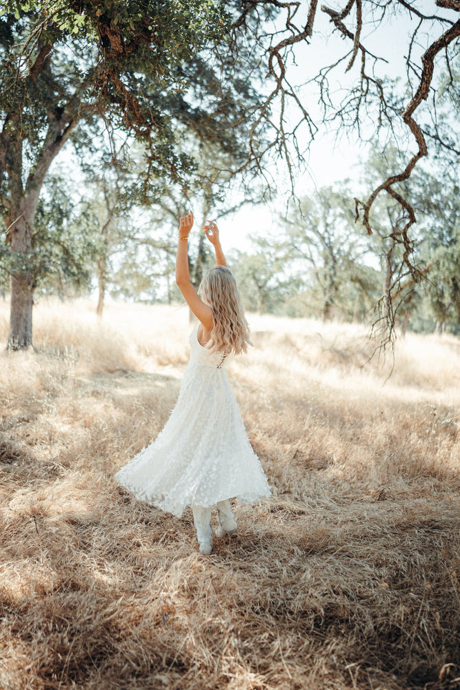 Venice White Butterfly Dress