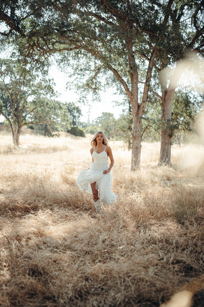 Venice White Butterfly Dress