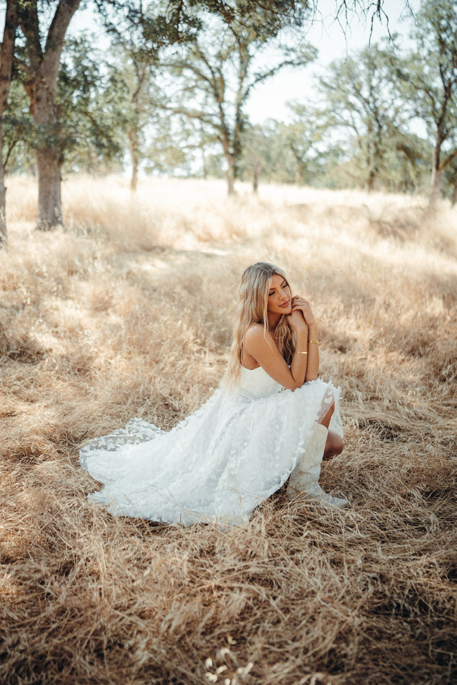 Venice White Butterfly Dress