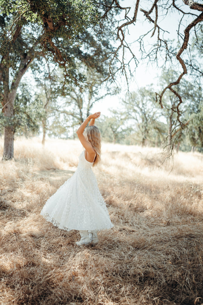 Venice White Butterfly Dress