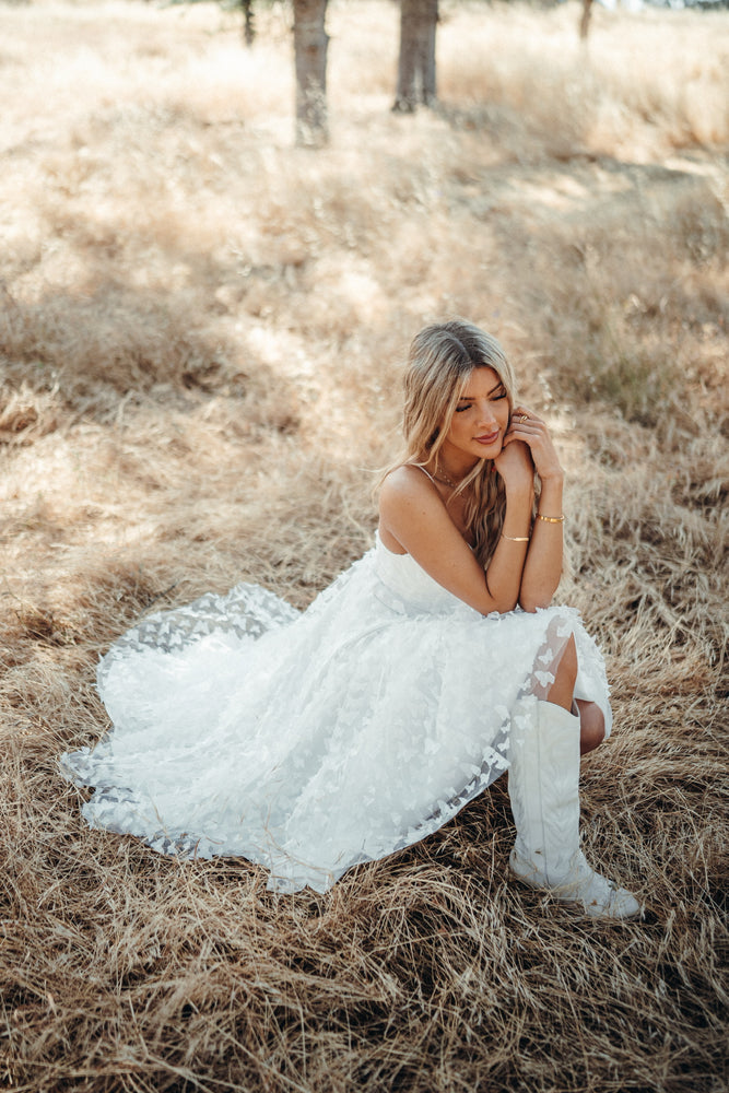 Venice White Butterfly Dress