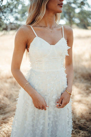 Venice White Butterfly Dress