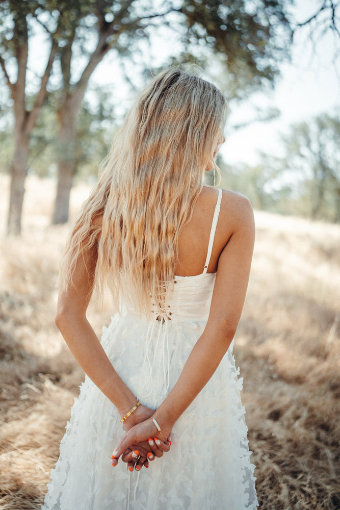 Venice White Butterfly Dress