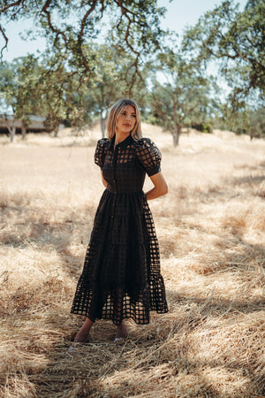 Barcelona Black Maxi Dress