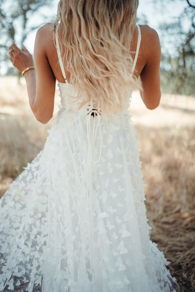 Venice White Butterfly Dress