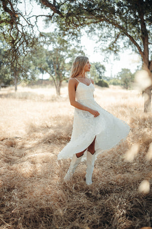 Venice White Butterfly Dress