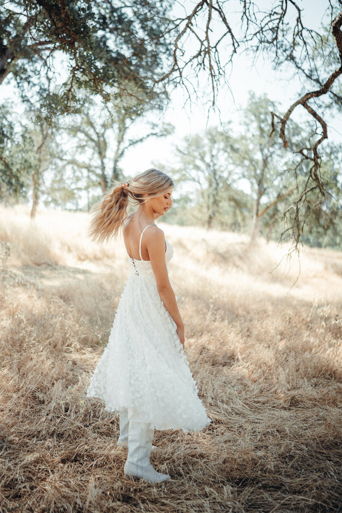 Venice White Butterfly Dress