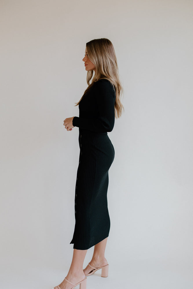 Trinity Knit Black Dress