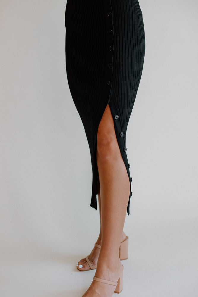 Trinity Knit Black Dress