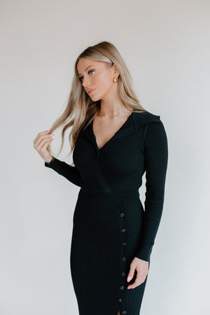 Trinity Knit Black Dress