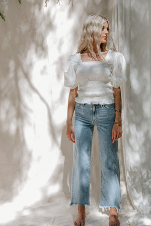 Hidden- Frayed Wide Leg Jeans