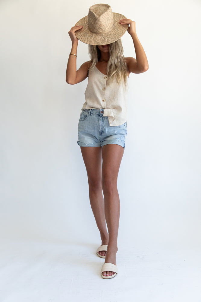 Carry Linen Tank Final Sale