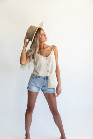 Carry Linen Tank Final Sale