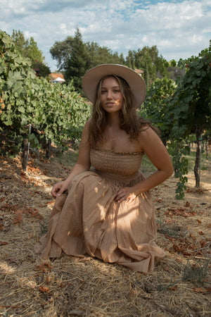 Sunset Crochet Smocked Dress