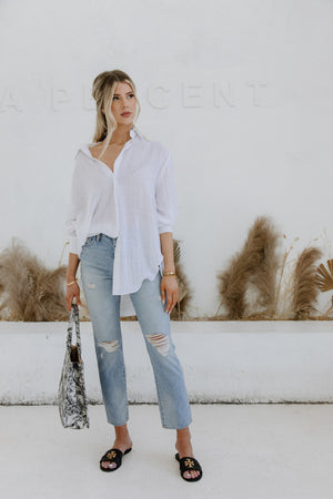 Miranda white Button Down Shirt