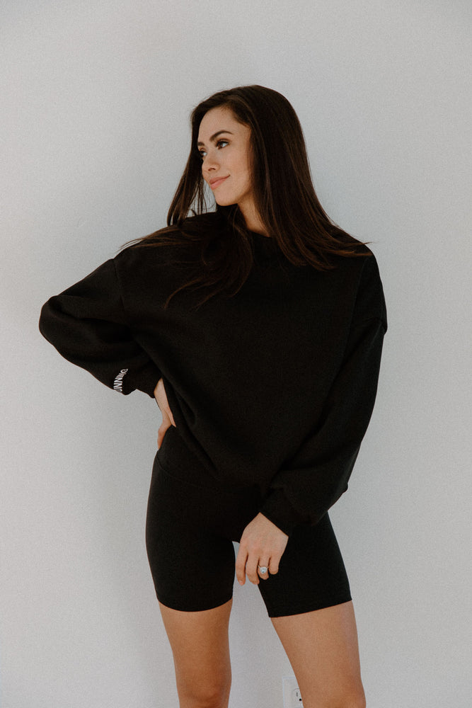 Black Text Pullover