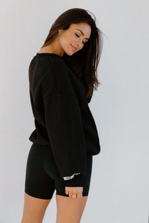 Black Text Pullover