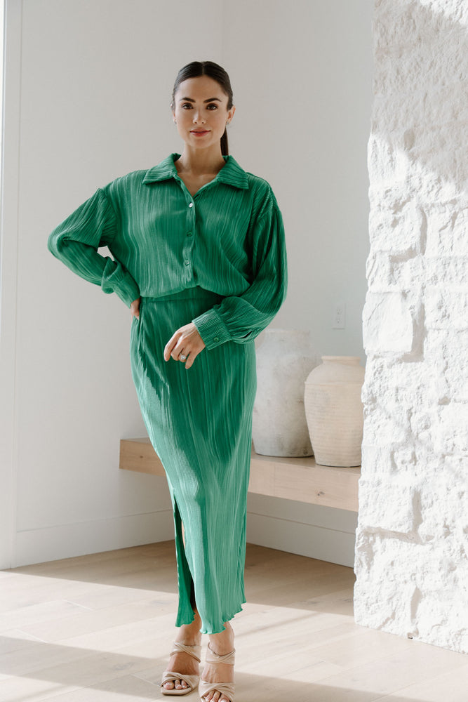 Diana Plisse Skirt Set