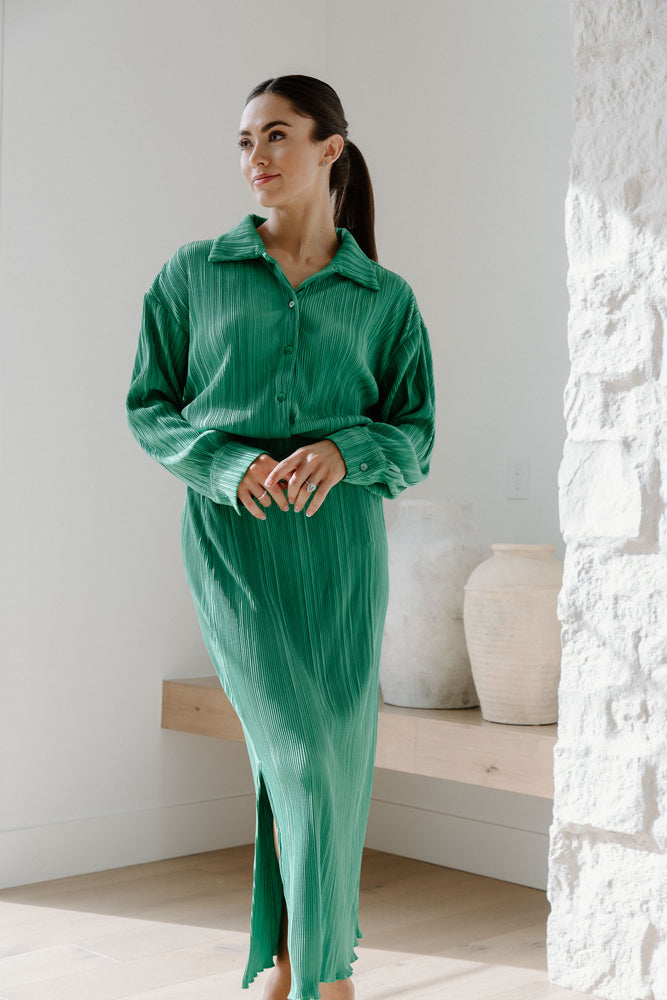 Diana Plisse Skirt Set