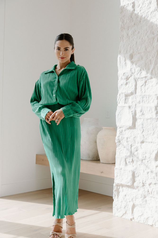 Diana Plisse Skirt Set