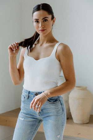 Blanc Sweetheart Tank
