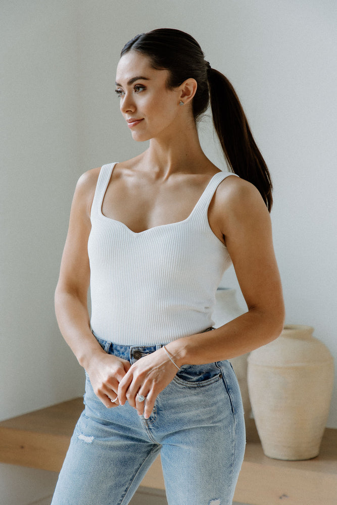 Blanc Sweetheart Tank