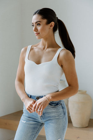Blanc Sweetheart Tank