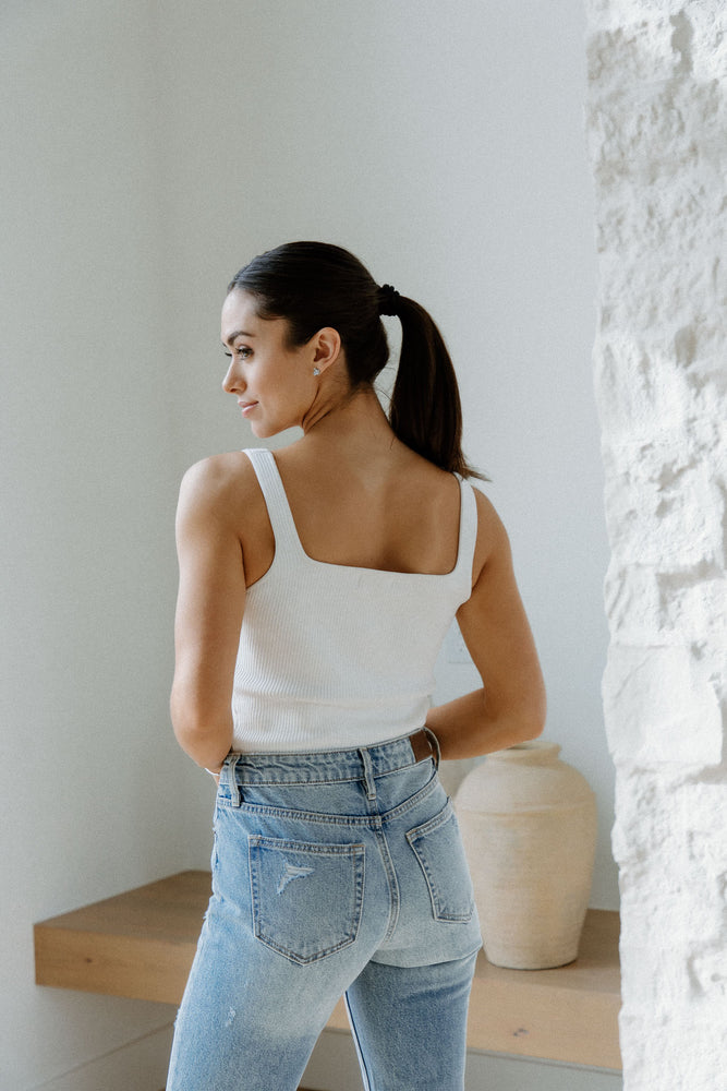 Blanc Sweetheart Tank