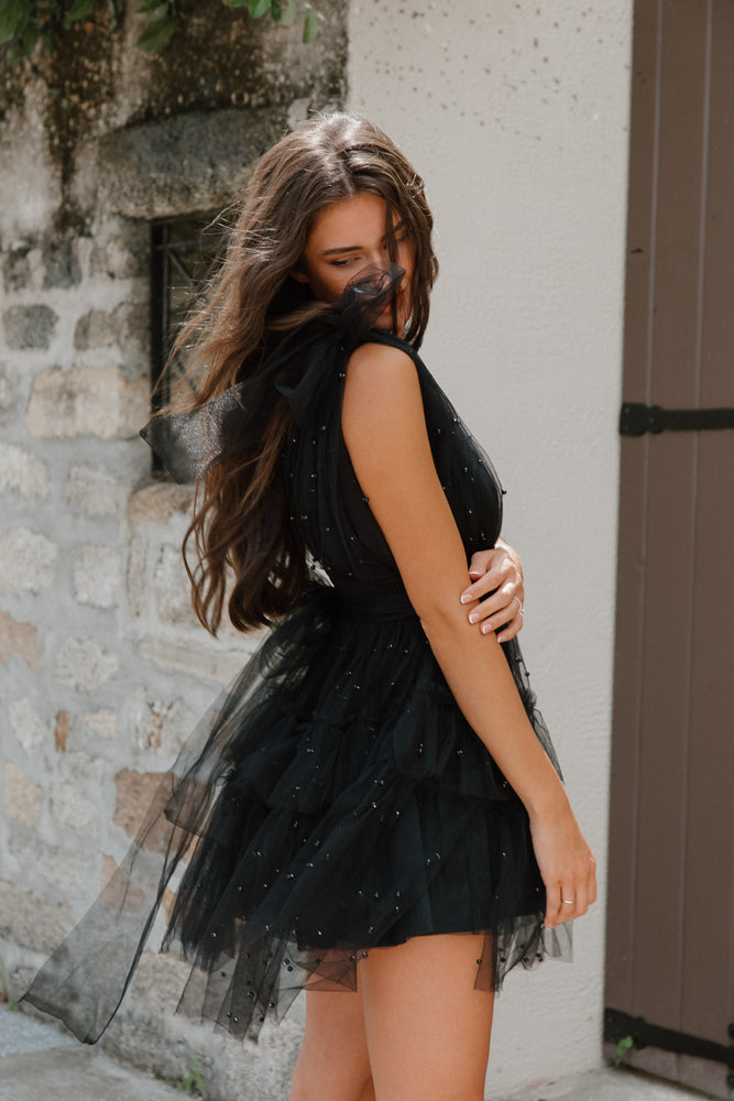 Black Pearl Tulle Dress