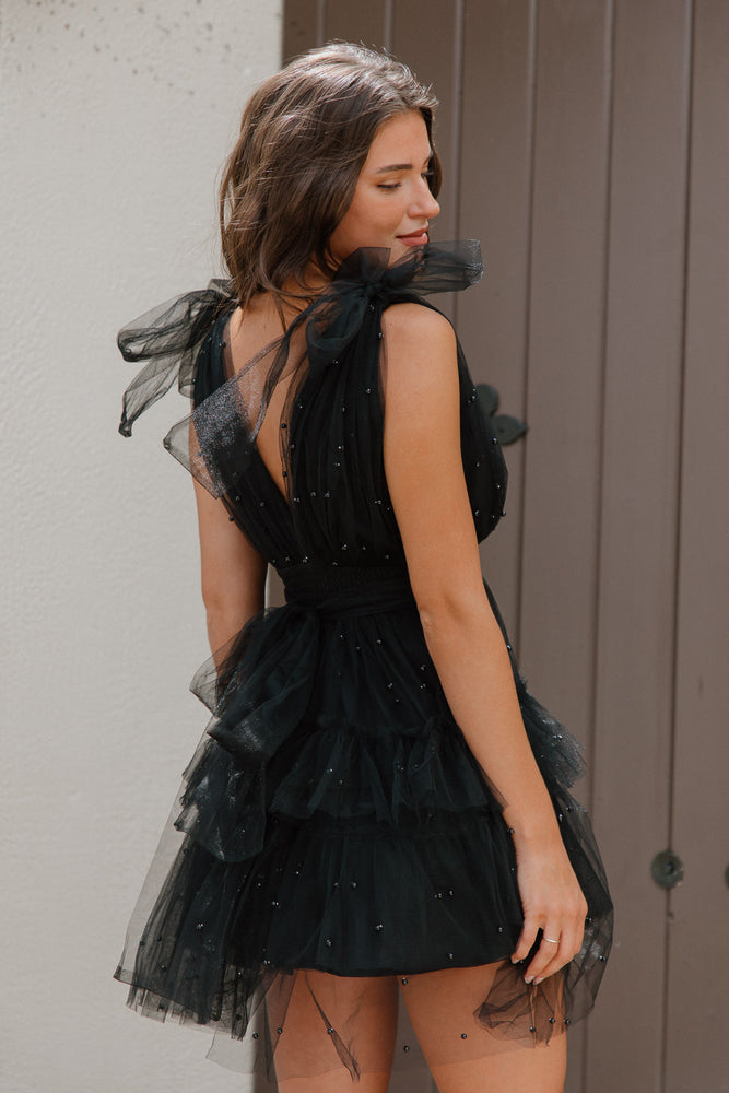Black Pearl Tulle Dress