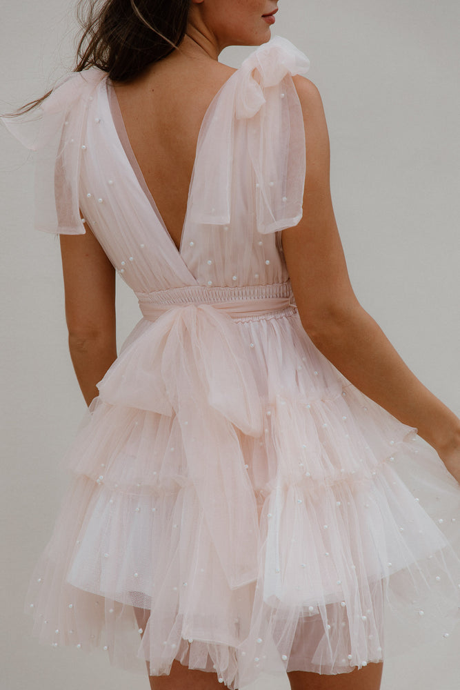 Rose Pearl Tulle Dress