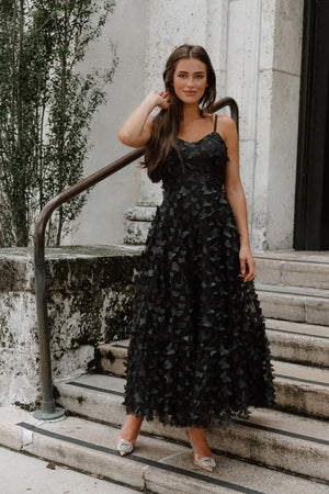 Black Venice Butterfly Dress