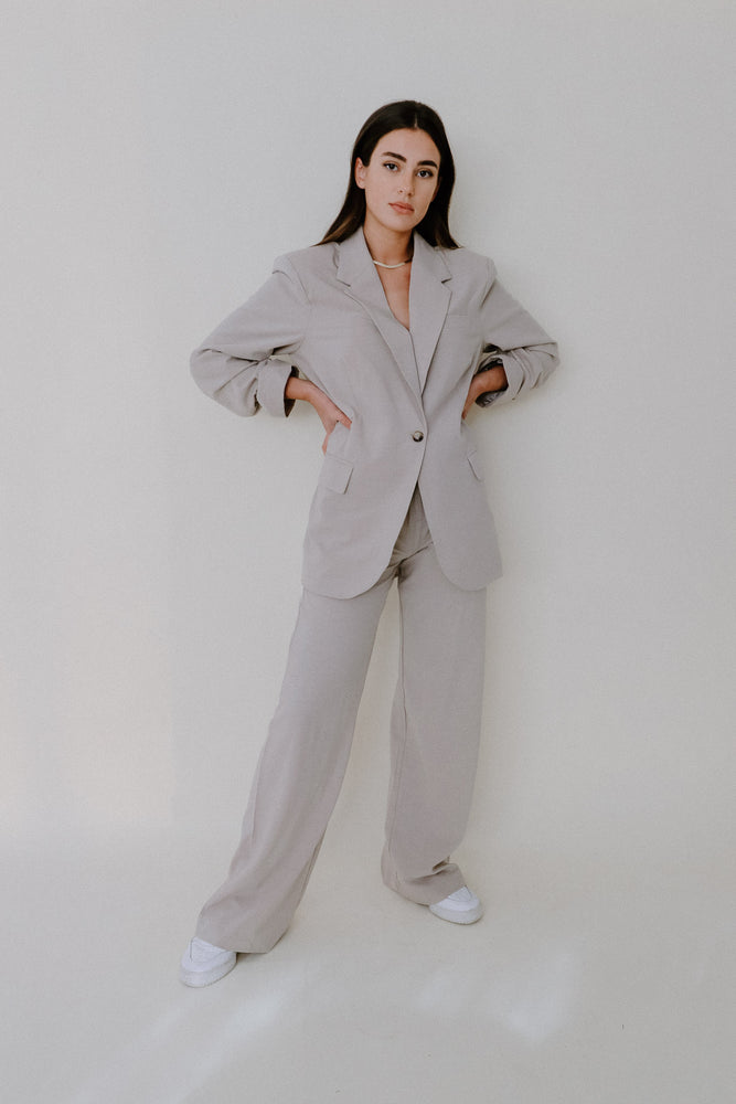 High Waist Woven Pants