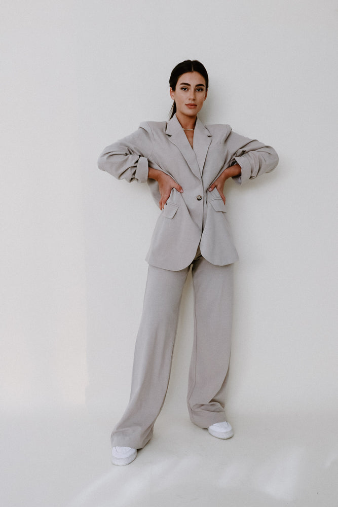 High Waist Woven Pants