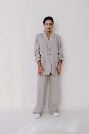 High Waist Woven Pants